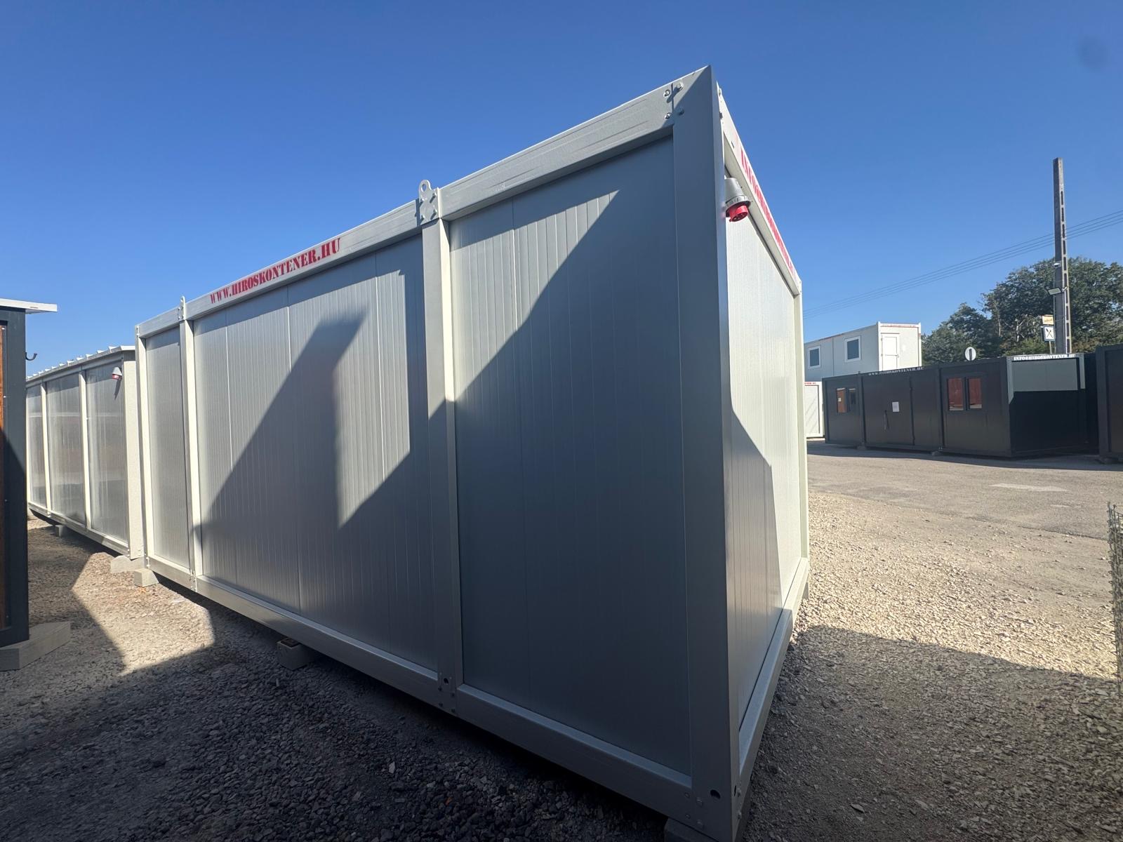 könnyített kivitelű, 6 x 3 méteres új irodakonténer 10 cm szigeteléssel