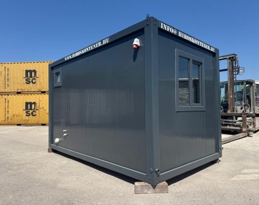 Eladó 16 lábas irodakonténer komplett WC-helyiséggel