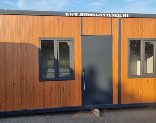 eladó újszerű, használt 20' irodakonténer komplett fürdőszobával